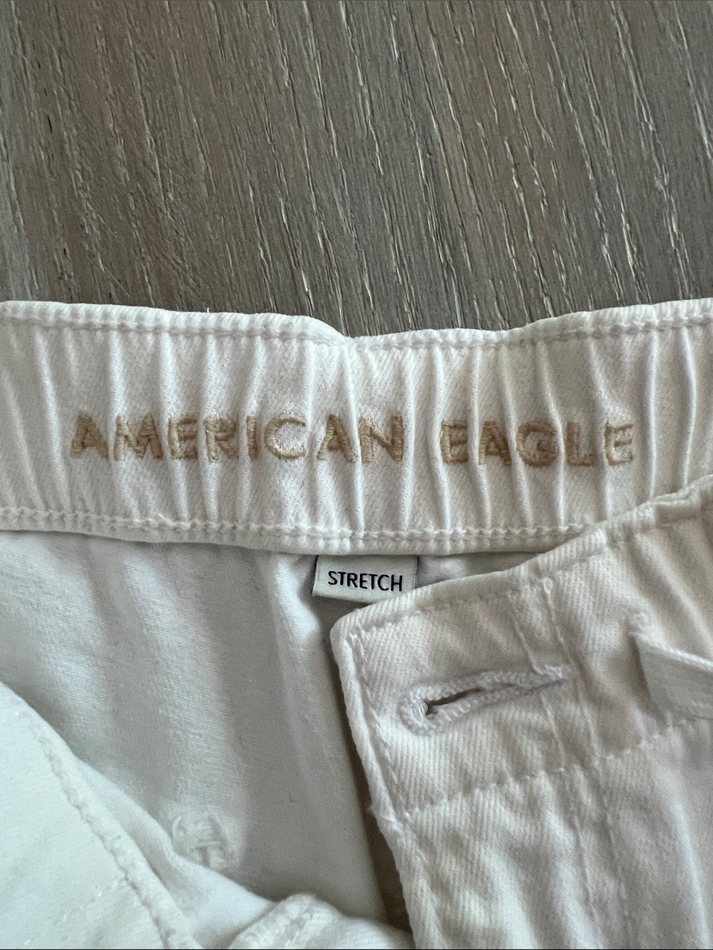 American Eagle Outfitters White Wide-Leg Denim Pants - Picture 4 of 5